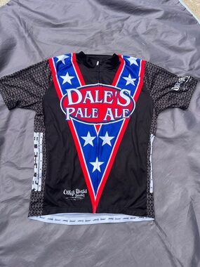 Dale's Pale Ale Graphic Short Sleeve bike jersey - Black/Blue/Red - Oskar Blues